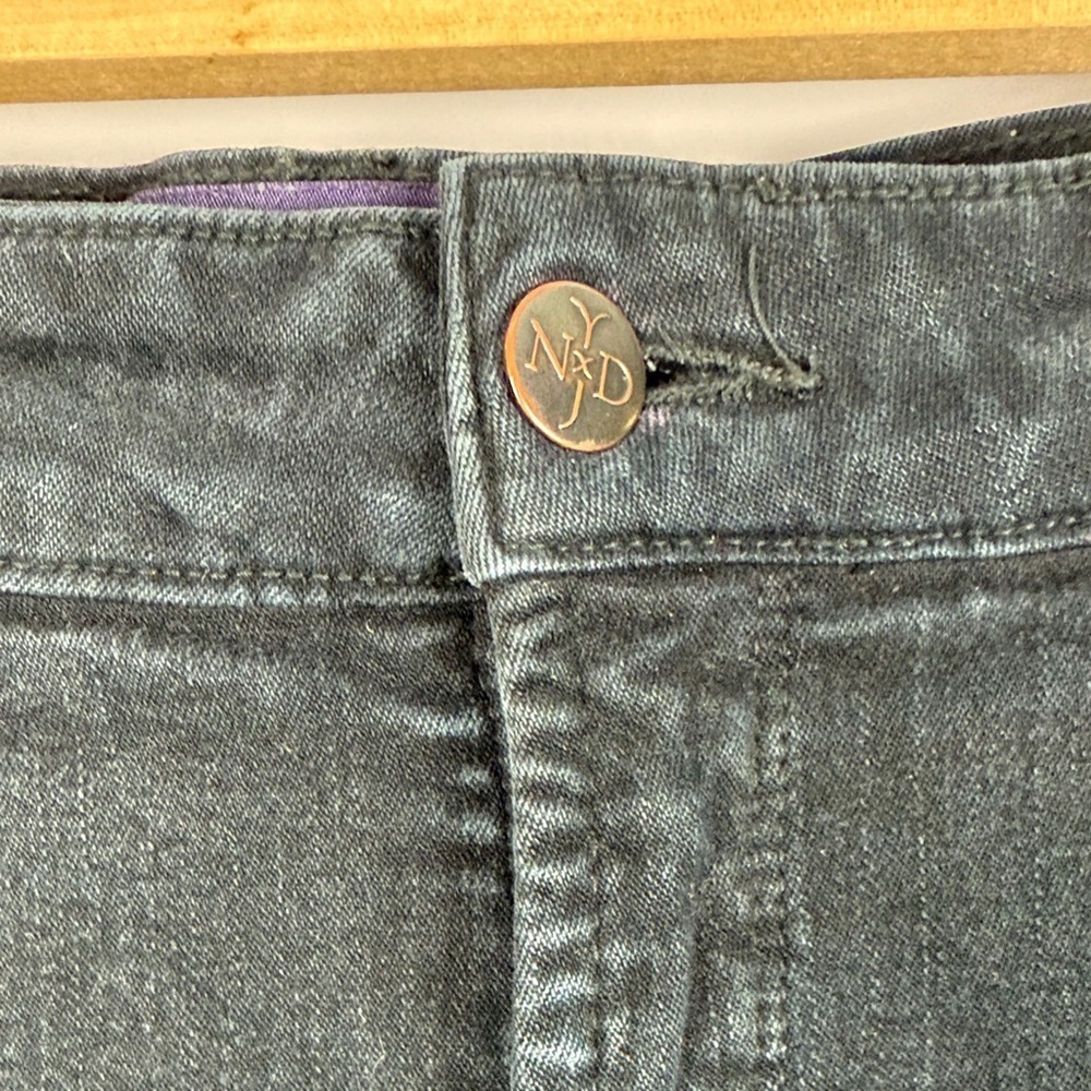NYDJ Classic Black Slimming Lift Tuck Technology Straight Leg Jeans Size 12P - Picture 4 of 12
